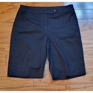 Jones New York Signature Shorts 10P Stretch Black Cotton Womens Petite